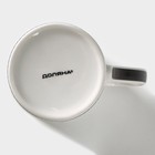 Кружка Доляна Gold, 300 мл, фарфор, белая - Фото 4