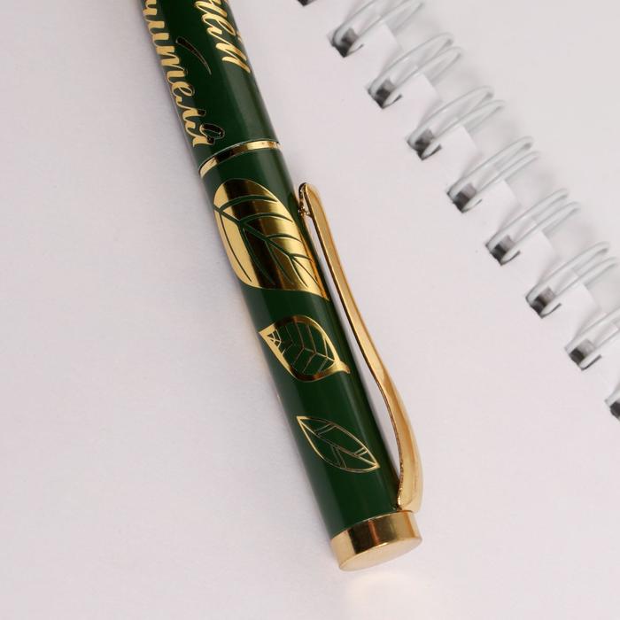 Ручка подарочная «Учителю», металл, синяя паста, 1.0 мм - фото 1908604685