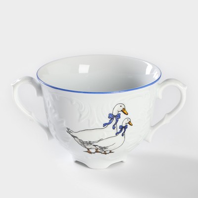 Бульонница «Рококо. Гуси», 330 мл, рисунок МИКС