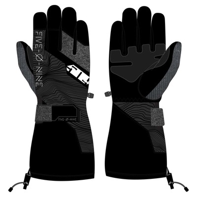Перчатки 509 Backcountry с утеплителем, размер XS, серые, чёрные