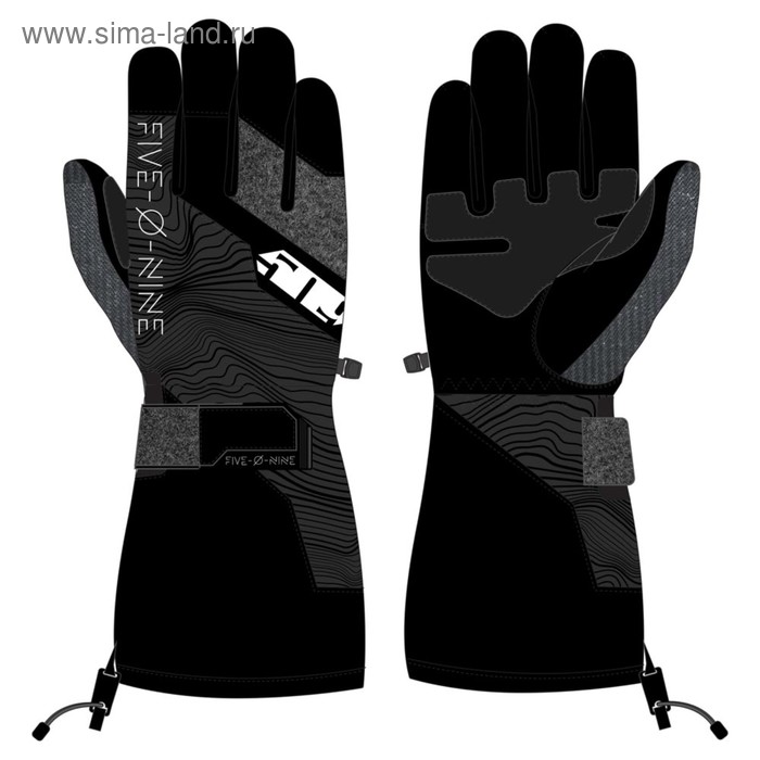 Перчатки 509 Backcountry с утеплителем, размер XS, серые, чёрные - Фото 1