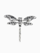 Брошь «Стрекоза» ажурная, чёрно-зелёная в чернёном серебре - Фото 2