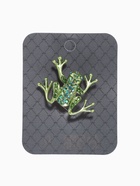 Брошь «Лягушка» волшебная, зелёная в золоте - Фото 4