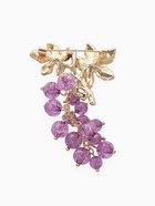 Брошь «Аметист» виноград, подвижные бусины, зелёно-фиолетовая в золоте - Фото 3