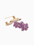 Брошь «Аметист» виноград, подвижные бусины, зелёно-фиолетовая в золоте - Фото 5