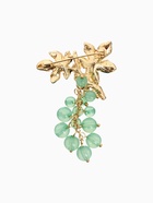 Брошь «Нефрит» виноград, зелёный в золоте - Фото 2