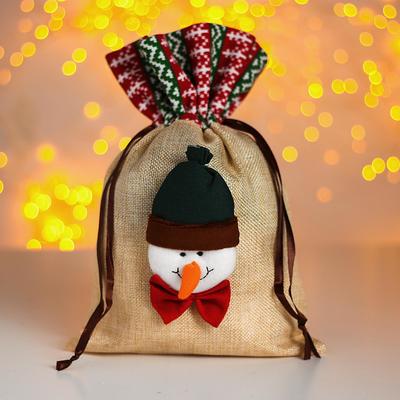 Мешок новогодний для подарков «Новогодний», 20×29 см, МИКС