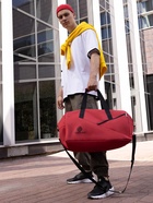 Сумка дорожная женская на молнии TEXTURA, большой размер, цвет красный - Фото 5