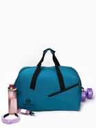 Сумка дорожная на молнии TEXTURA, большой размер, бирюзовая - Фото 5