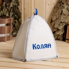 Шапка для бани и сауны с принтом «Колян», 70% полиэфир, 30% шерсть, «Добропаровъ» - Фото 5