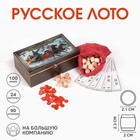 Русское лото деревянное, подарочное, игра настольная в шкатулке "Зима", карточка 22 х 8 см 5363561 - фото 7838941