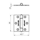 Петля карточная ТУНДРА, 50х45 мм, покрытие цинк 1 шт. - фото 21131434