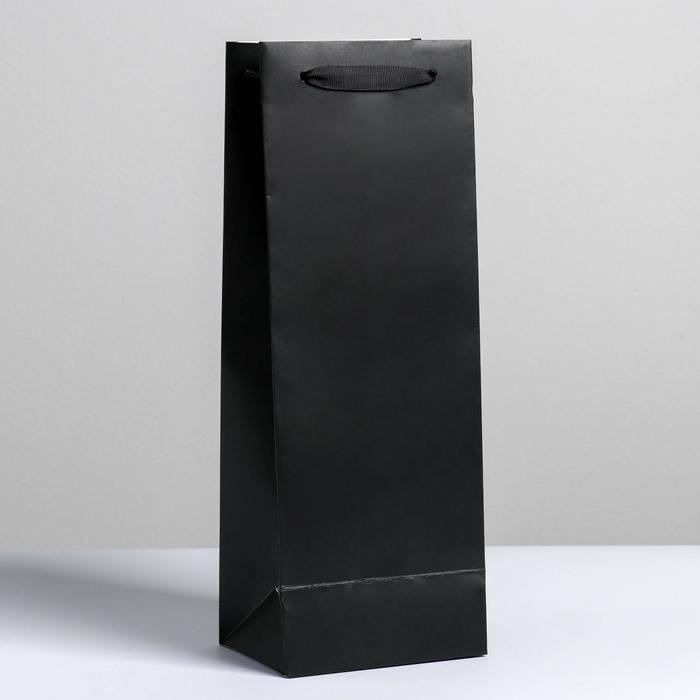 Пакет подарочный ламинированный под бутылку, упаковка, Present for man, 13 x 35 x 10 см - фото 1908604764