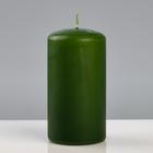 Свеча - цилиндр "Колор", 6×11,5 см, зелёный - Фото 1