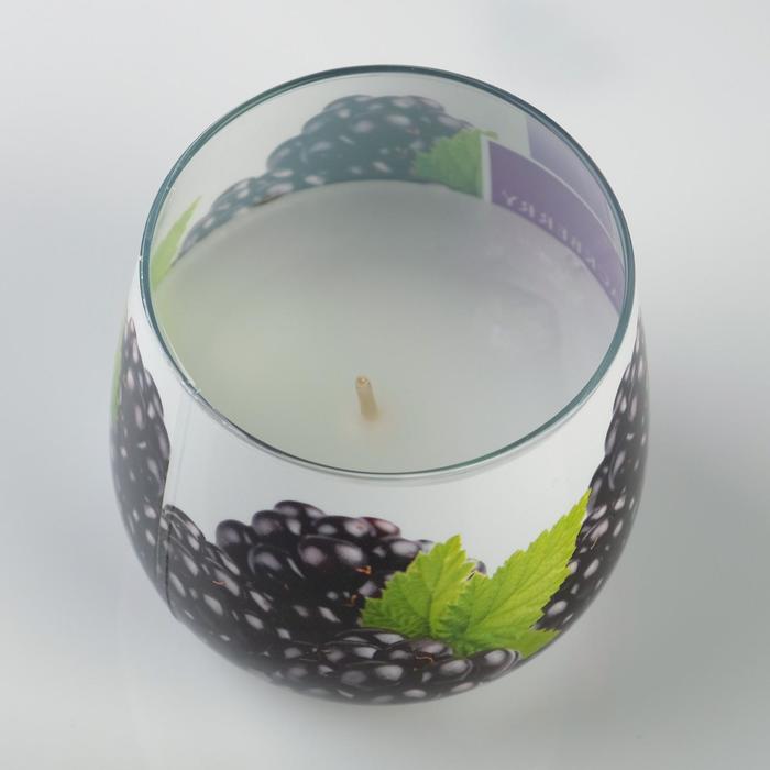 Свеча ароматическая в стакане "Ежевика", 8×7,2 см - фото 1908604770