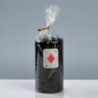 Свеча - цилиндр "Покер", 6×11,5 см, чёрный - Фото 2