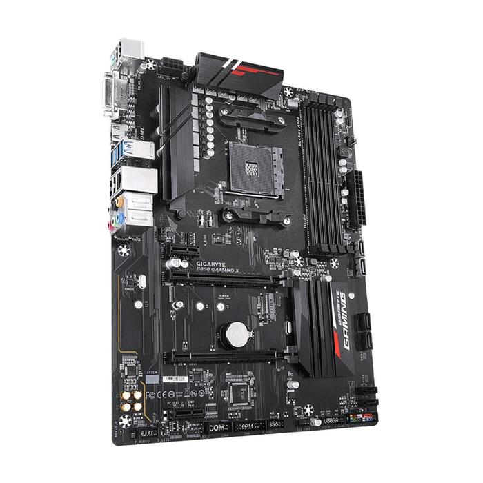 Материнская плата Gigabyte B450 GAMING X, AM4, B450, 4xDDR4, DVI, HDMI, ATX - Фото 1