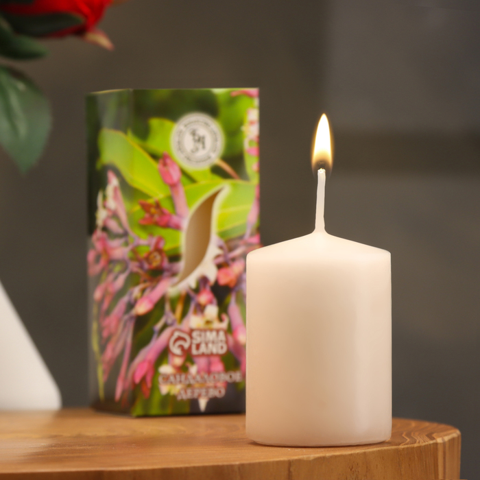 Свеча ароматическая &quot;Сандаловое дерево&quot;, 4×6 см, в коробке