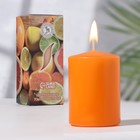 Свеча ароматическая "Цитрусовое удовольствие", 4×6 см, в коробке - фото 1420246