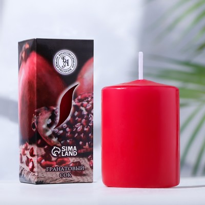 Свеча ароматическая "Гранатовый сок", 4×6 см, в коробке