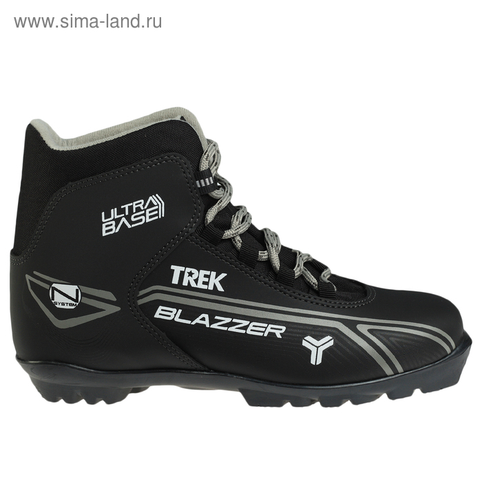 Ботинки лыжные TREK Blazzer NNN ИК, цвет чёрный, лого серый, размер 44 - Фото 1