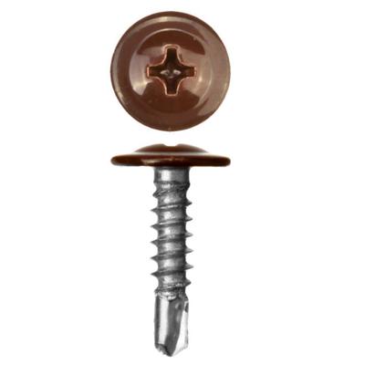 Саморезы ПШМ-С со сверлом для листового металла «ЗУБР», RAL-8017, шоколадно-коричневый, 16×4.2