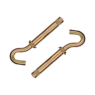 Анкерный болт ЗУБР, с крюком, желтопассивированный, 8×40 мм, 60 шт.