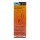 Лампа светодиодная Ecola "свеча", Е14, 8 Вт, 6000 К, 220 В, 103х37 мм - Фото 2