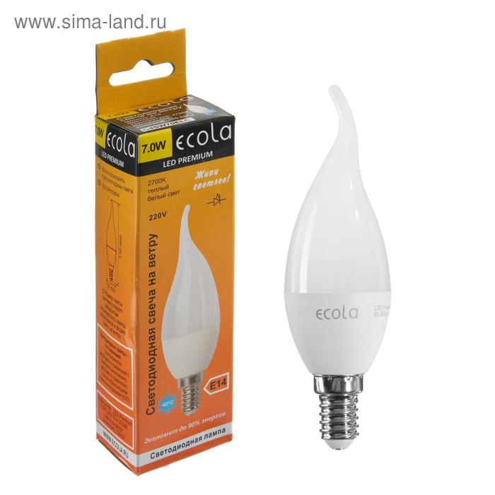 Лампа светодиодная Ecola Premium "свеча на ветру", 7 Вт, Е14, 2700 К, 220 В, 130х37 мм - Фото 1