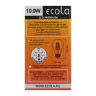 Лампа светодиодная филаментная Ecola classic Premium, А60, 10 Вт, Е27, 4000 К, 360°, 220 В - Фото 3