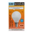 Лампа светодиодная Ecola globe "шар", G45, 8 Вт, Е14, 6000 К, 220 В, 78х45 мм - Фото 3