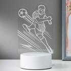 Светильник 3D RISALUX «Футболист», LED-ночник, RGB, от сети, 9.5×11×20.5 см - Фото 2