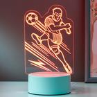 Светильник "Футболист" LED RGB от сети 9,5х11х20,5 см - фото 318645429