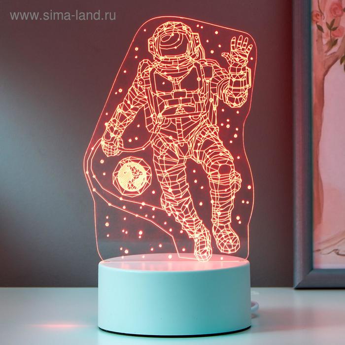 Светильник "Космонавт" LED RGB от сети 9,5х10х21 см RISALUX - Фото 1