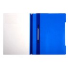 Папка-скоросшиватель А4, с карманом для визитки на лицевой стороне, синяя - Фото 2
