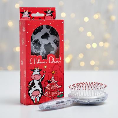 Расческа массажная в коробке «Пятнышко», 8,7 × 3,7 × 17,9