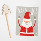 Набор новогодний подарочный кухонный «Ho-Ho-Ho» : полотенце 30×60, лопатка, кисть, губка - Фото 8