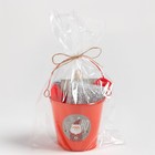 Набор новогодний подарочный кухонный «Ho-Ho-Ho» : полотенце 30×60, лопатка, кисть, губка - Фото 10