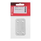 Пластина крепёжная ТУНДРА krep, 40х67х1.2 мм, цинк, в упаковке 1 шт. 5296482