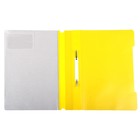 Папка-скоросшиватель А4, с карманом для визитки на лицевой стороне, желтая - Фото 2