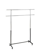 Вешало П-образное c двумя перекладинами 120-183×43×97-190 см, чёрная - Фото 3