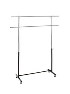 Вешало П-образное c двумя перекладинами 120-183×43×97-190 см, чёрная - Фото 3