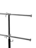 Вешало П-образное c двумя перекладинами 120-183×43×97-190 см, чёрная - Фото 7