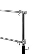 Вешало П-образное c двумя перекладинами 120-183×43×97-190 см, чёрная - Фото 8