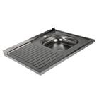 УЦЕНКА Мойка кухонная «Владикс», накладная, без сифона, 80×60 см, правая, нерж. сталь 0.4 мм - Фото 2