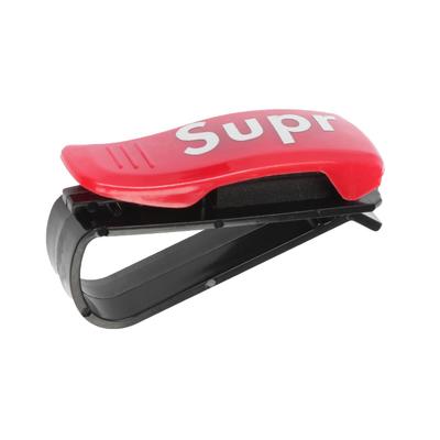 Держатель для очков, зажим, "Supr", красный
