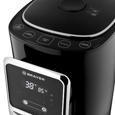 Термопот BRAYER BR1090, 1200 Вт, 5 л, регулировка температуры, LED-дисплей, чёрный