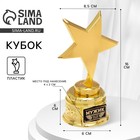 Звезда «Настоящий мужик», наградная фигура, 15 см, золото, металл - фото 321279841