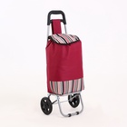 Сумка-тележка хозяйственная на шнуре, 30×20×44 см, бордовый - Фото 2
