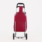 Сумка-тележка хозяйственная на шнуре, 30×20×44 см, бордовый - Фото 3